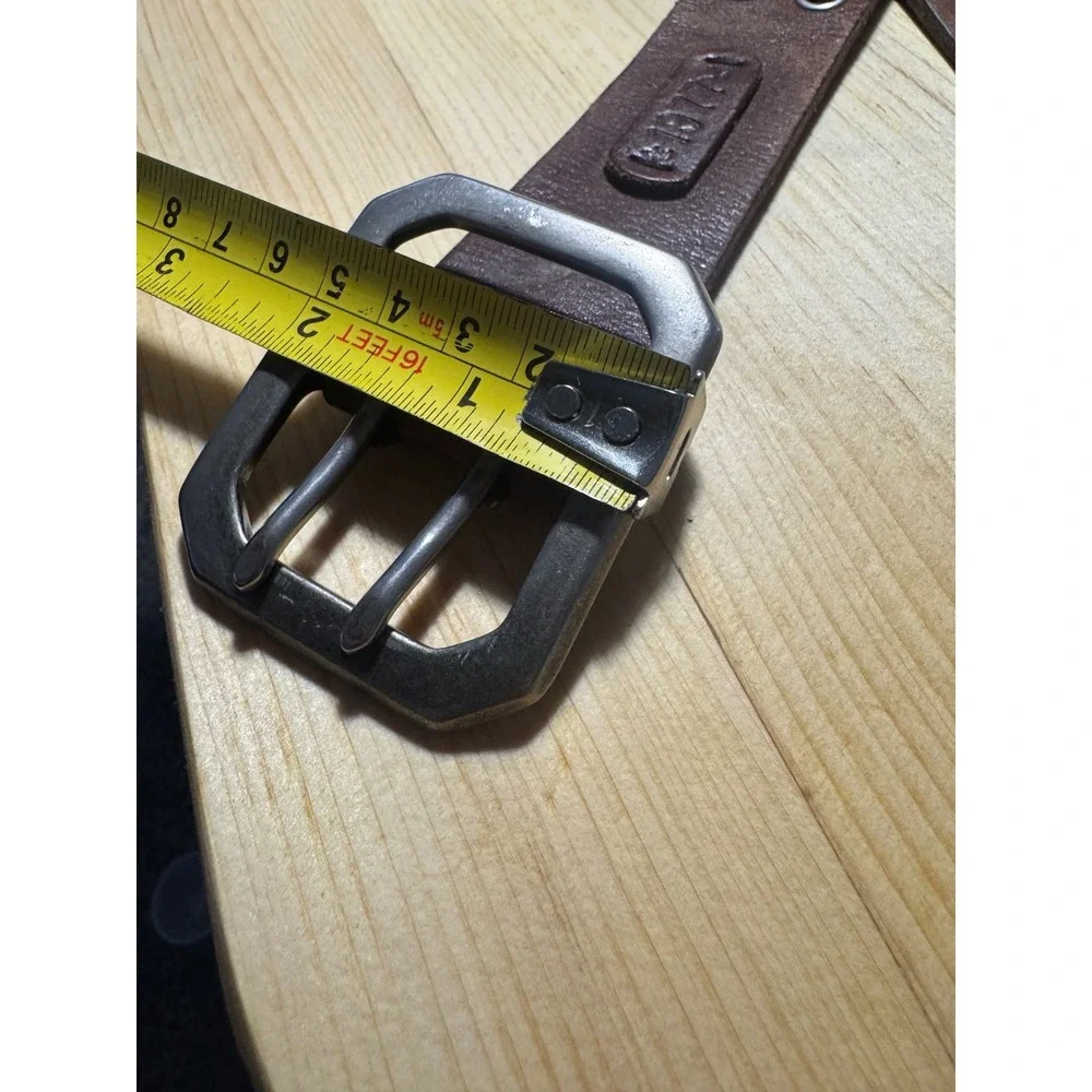 American Eagle Double Prong Grommet Belt 1977 Patch Vintage Y2K sz 36 Preloved